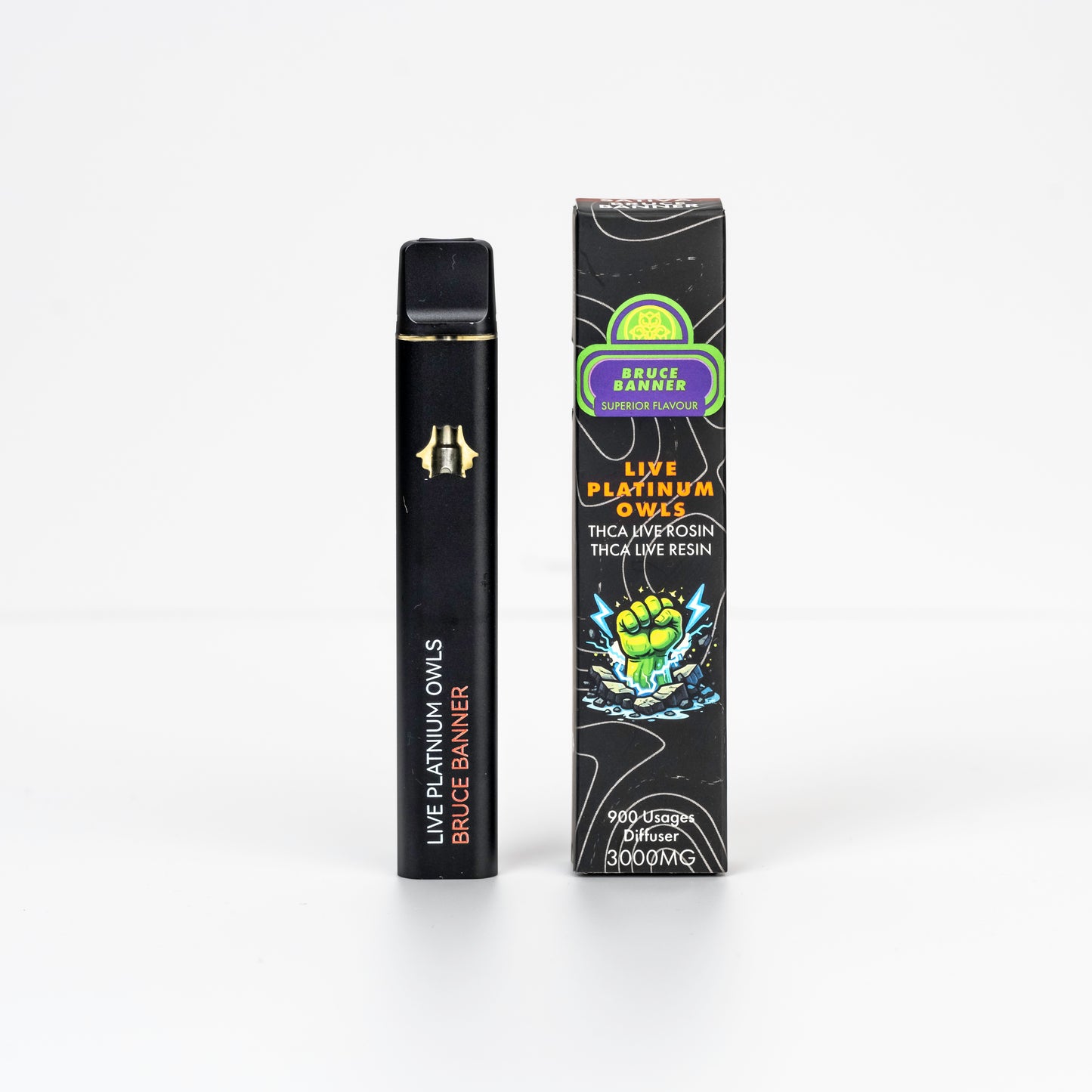 Live Platinum Owls Bruce Banner 3ml THCA Vape