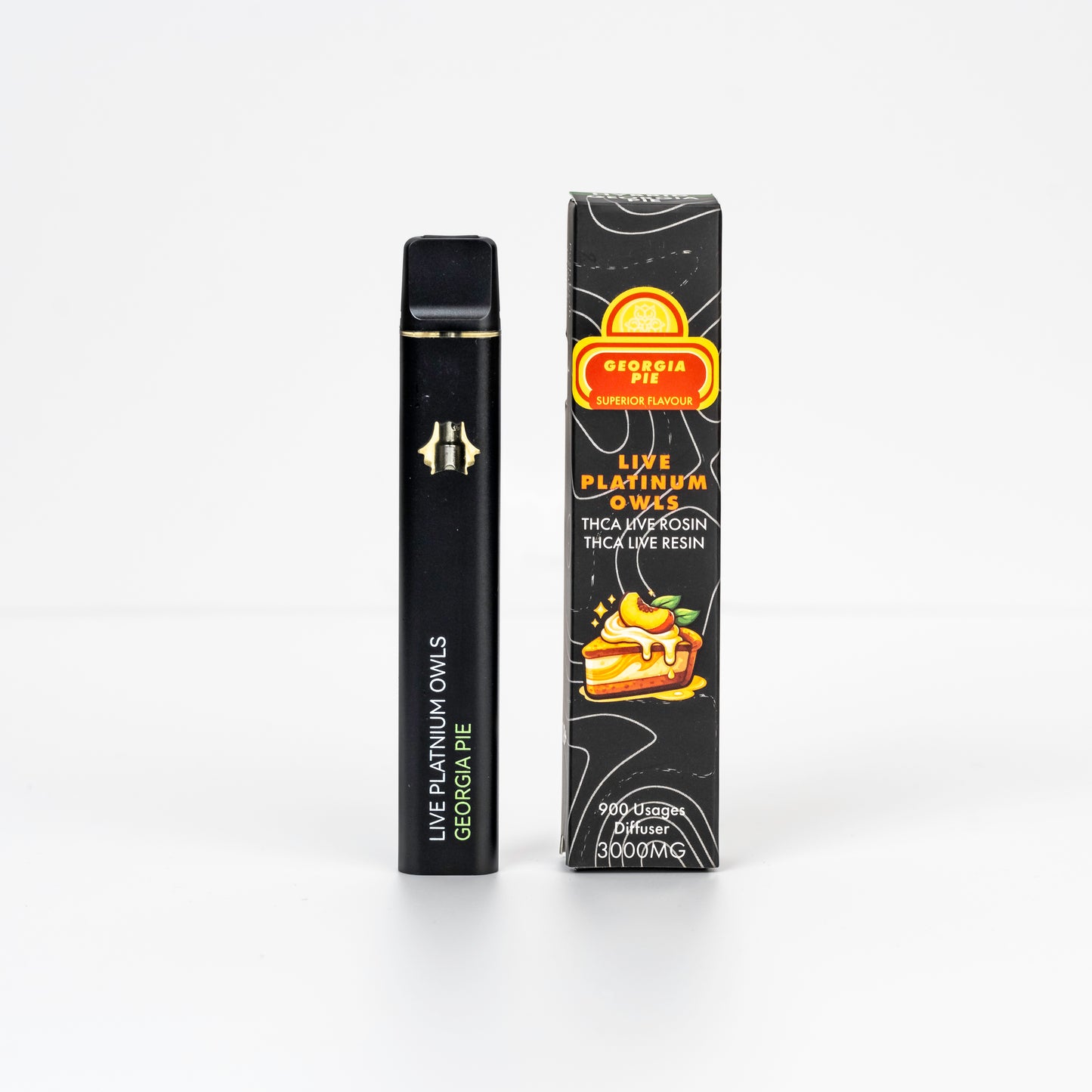 Live Platinum Owls Georgia Pie 3ml THCA Vape
