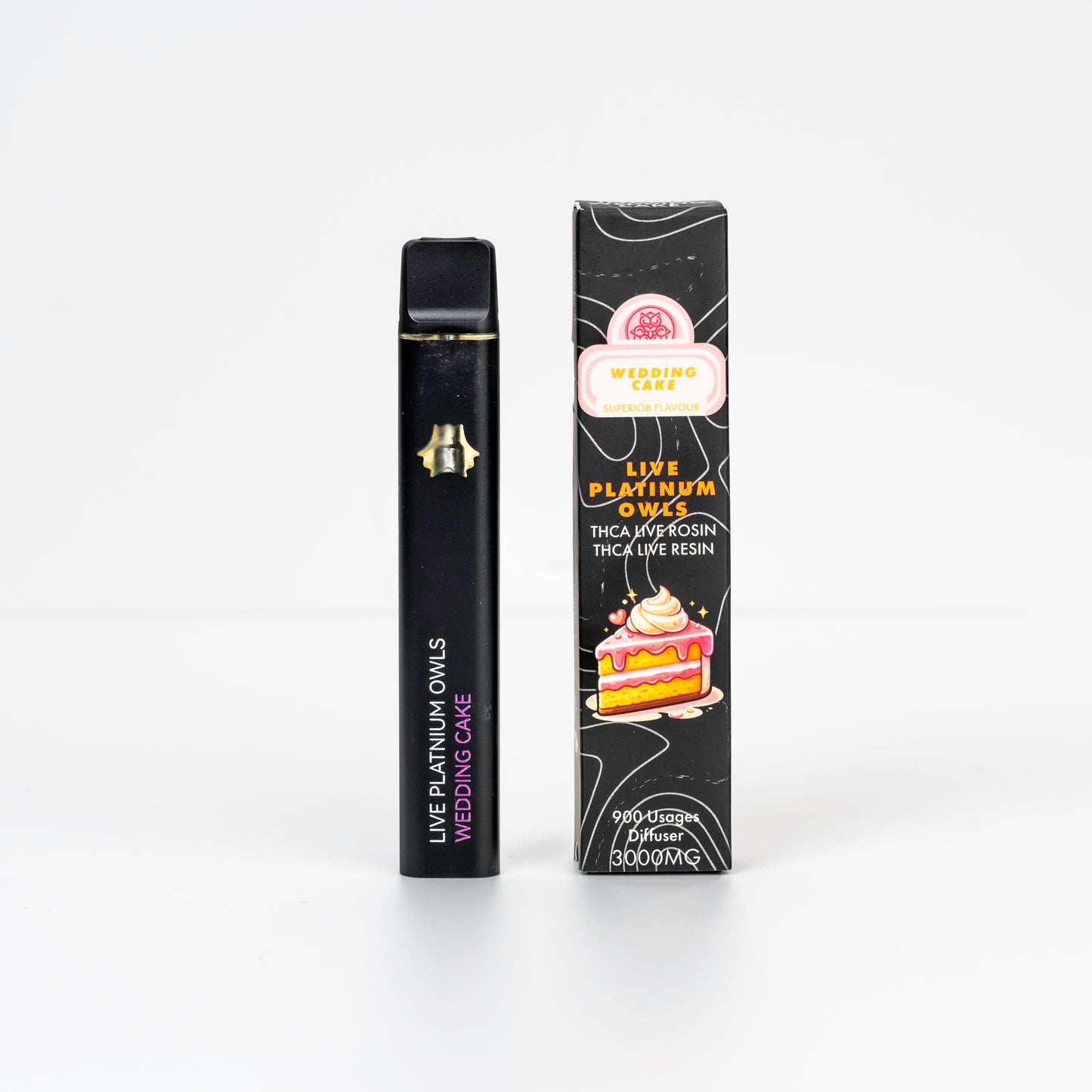 Live Platinum Owls Wedding Cake 3ml THCA Vape