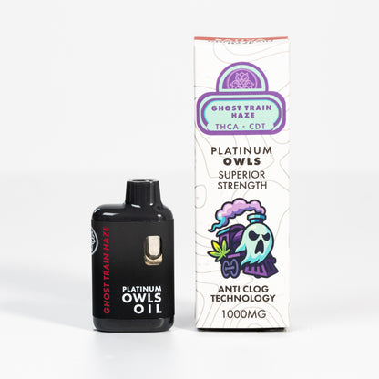 Vape de 1 ml THCA Platinum Owls - Ghost Train Haze