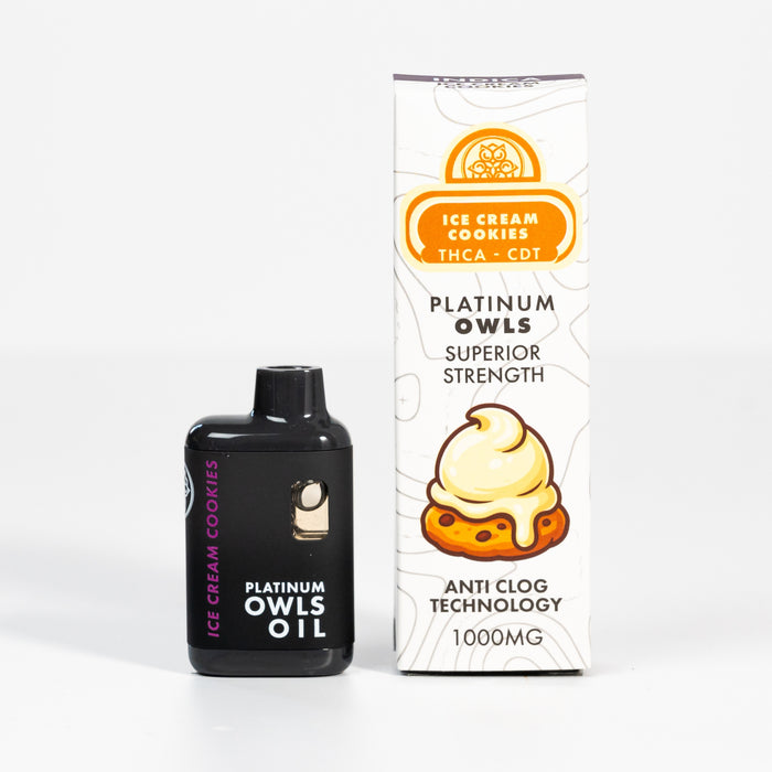 Vape de THCA de Platimum Owls 1ml – Ice Cream Cookies