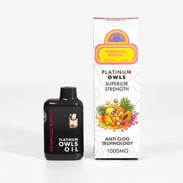 Vape THCA de 1 ml Platinum Owls – Tropical Runtz