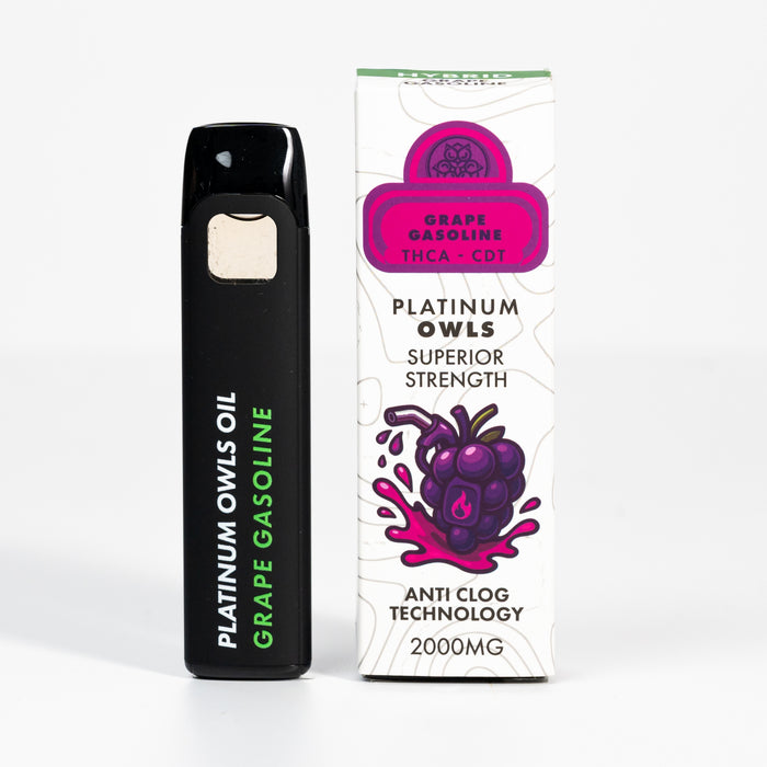 Platinum Owls Vape de THCA de 2 ml – Grape Gasoline