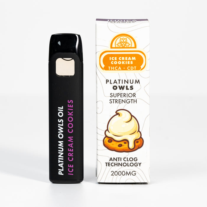 Vaporizador Platinum Owls THCA 2ml – Ice Cream Cookies