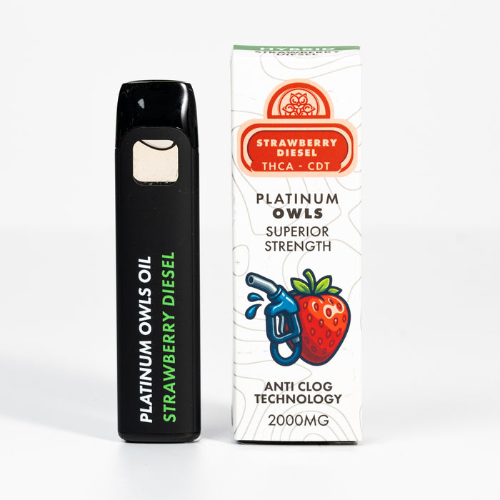 Platinum Owls THCA 2ml Vape – Strawberry Diesel