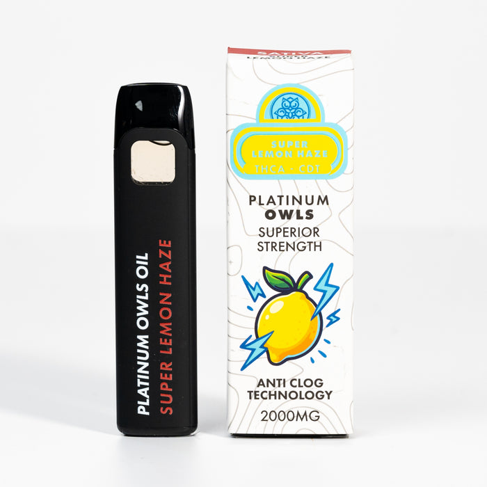 Vaporizador Platinum Owls THCA 2ml – Super Lemon Haze