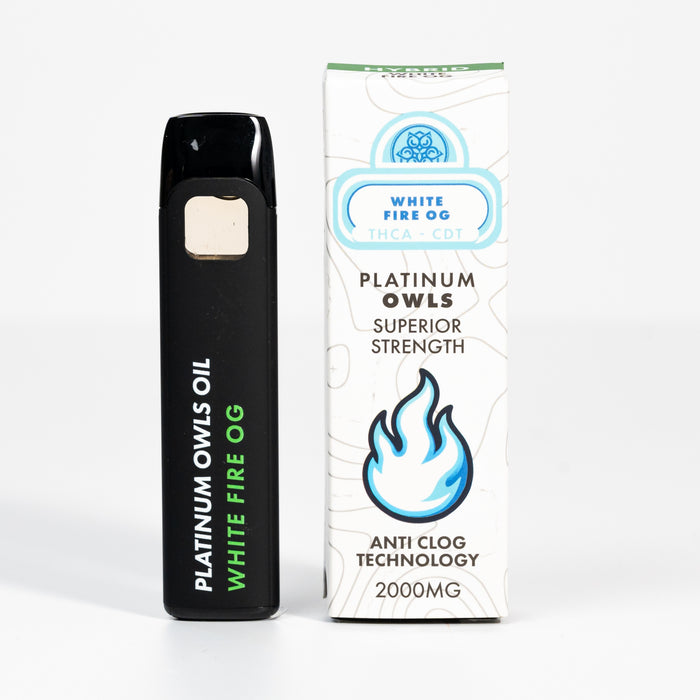 Vaporizador Platinum Owls THCA 2ml – White Fire OG