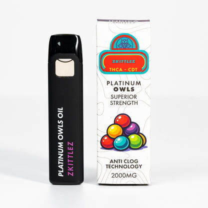 Vaporizador THCA de 2 ml Platinum Owls – Zkittlez